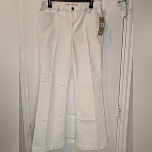 NWT LRL Ralph Lauren White Bootcut Jeans Size 8 Stretch Mid Rise
